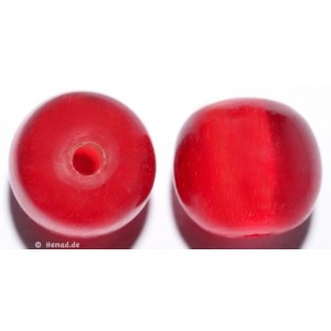 Resin-Perlen rot 19mm - 8 Perlen 