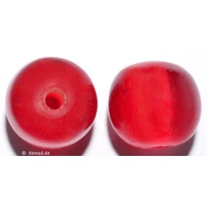 Resin-Perlen rot 19mm - 8 Perlen 