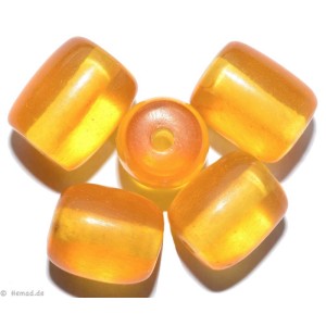 Resin-Perlen amber 14mm - 8 Perlen