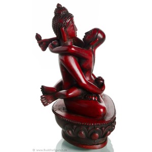 Samantabhadra 13 cm Buddha Figur rotbraun