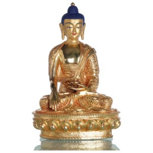 Akshobhya Shakyamuni 21cm vollfeuervergoldet