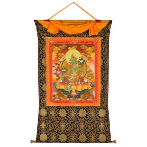 Thangka Grüne Tara 82 x 112 cm