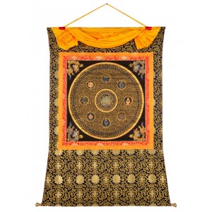 Thangka Mandala Grüne Tara Mantra 121 x 152 cm