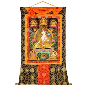 Thangka - Weiße Tara 94 x 128 cm