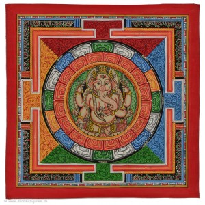 Yantra  Thangka - Ganesh 34cm x 34cm