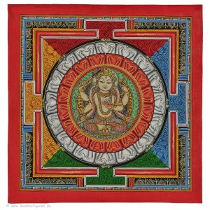 Yantra Thangka Manjushri 34 x 34 cm