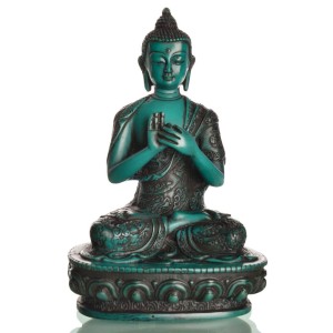 Vairocana Buddha Statue 19 cm Resin türkis