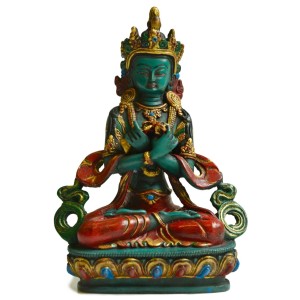 Vajradhara 20 cm Buddha Statuen Resin türkis bemalt