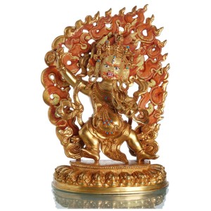 Vajrapani 26 cm vollfeuervergoldet Buddha Statue