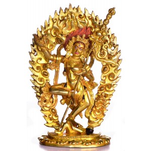 Vajravarahi 20 cm vollfeuervergoldet Buddha Statue
