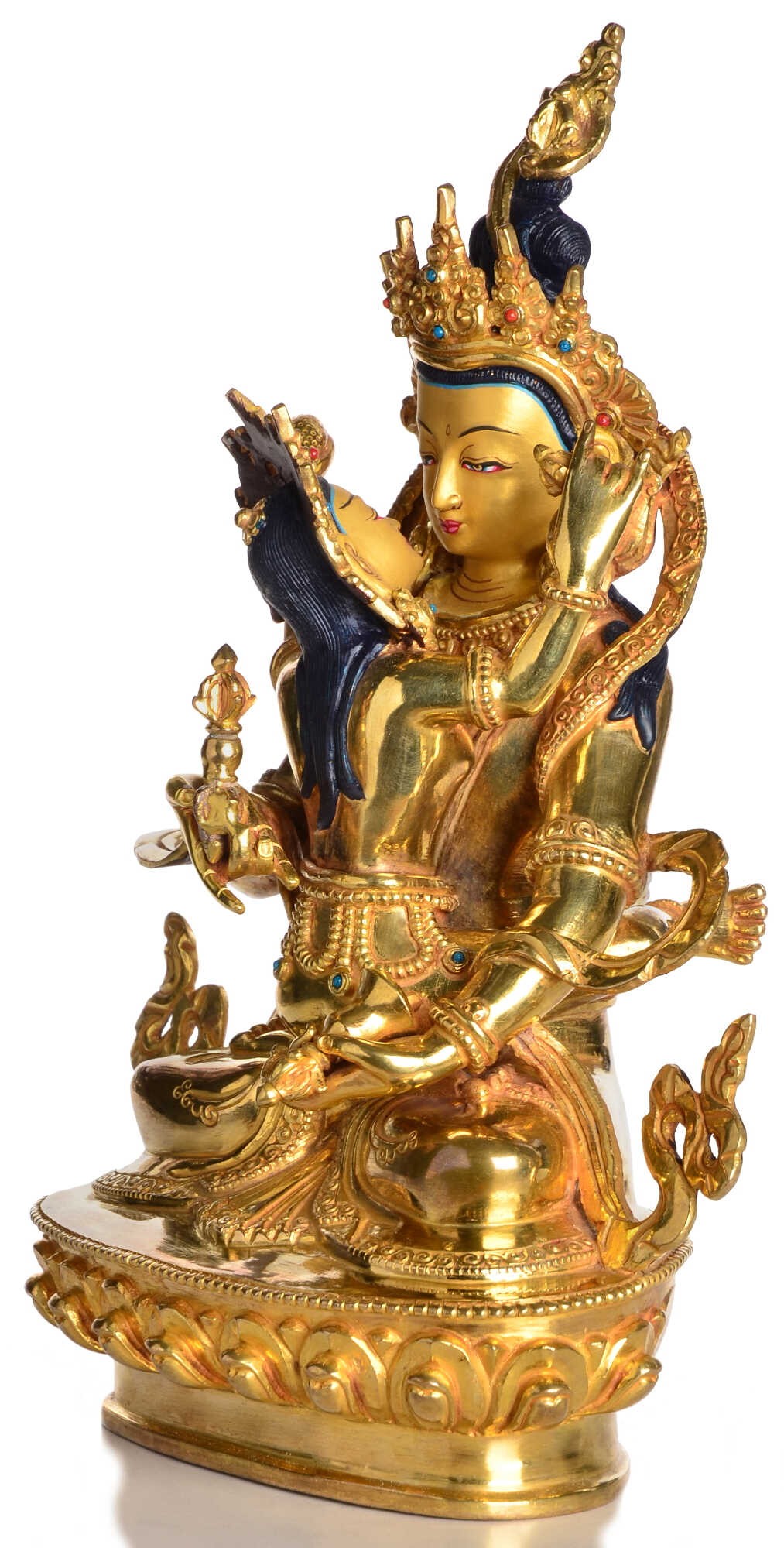 Vajrasattva Vajragarvi Shakti Statue feuervergoldet 24 cm Nepal kaufen