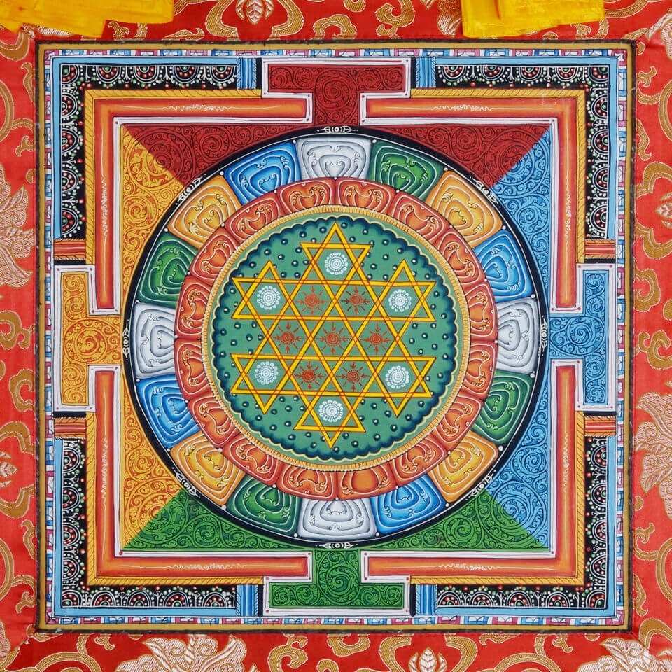 Thangka Yantra ShriChakram 66x83 cm I Buddhafiguren.de