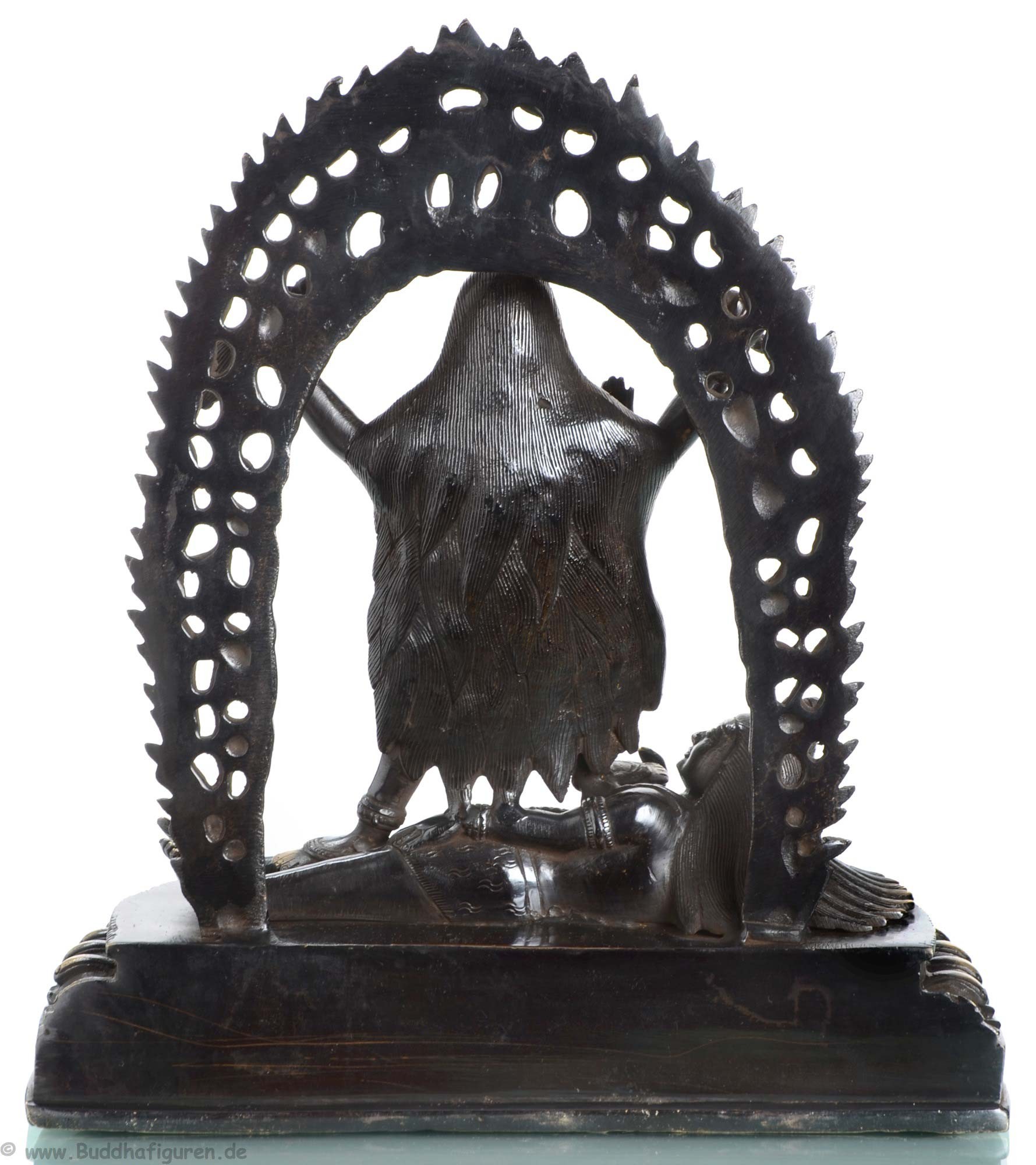 Kali - Statue aus dunklem Messing 36cm