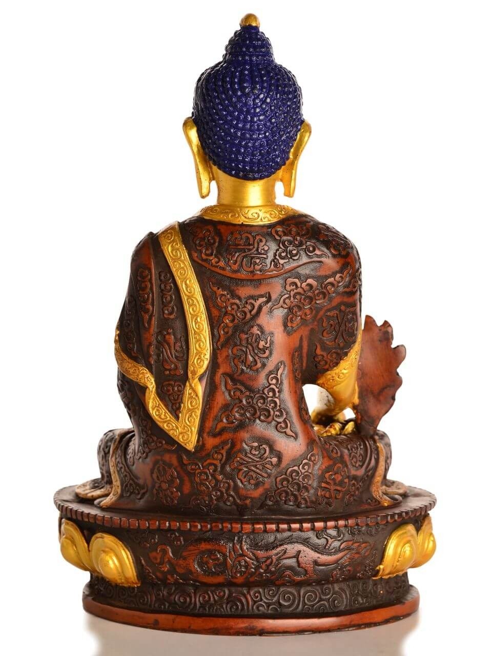 Medizinbuddha 20 cm Statue Resin golden