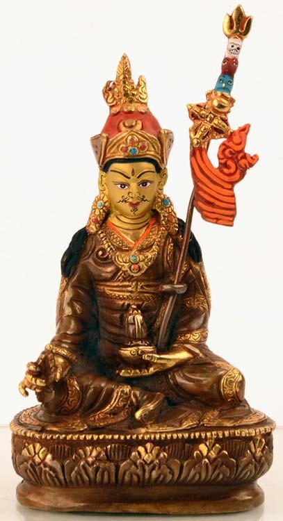 Padmasambhava 14 cm teilfeuervergoldet