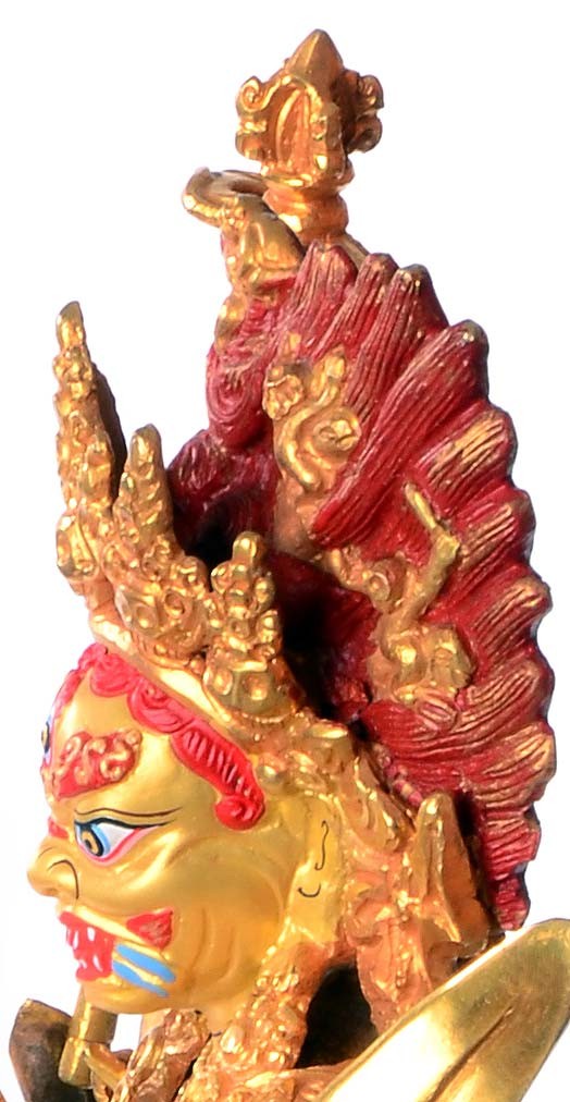 Palden Lhamo Devi Lhamo 42 cm feuervergoldet