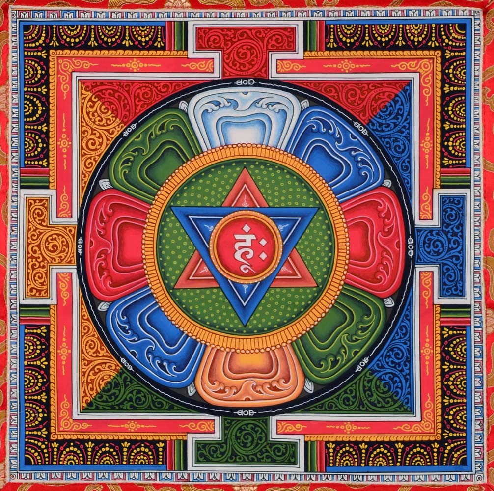 Thangka auf Leinwand Yantra Nr.9