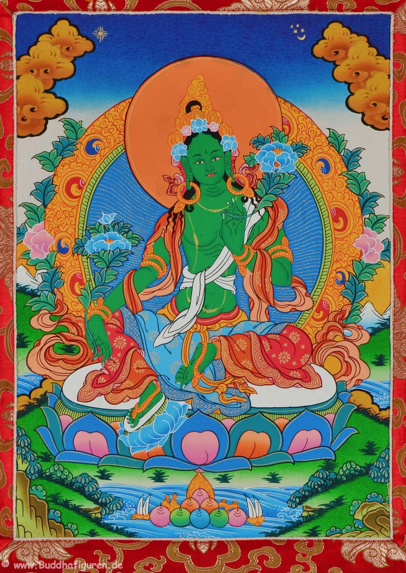 Thangka Grüne Tara