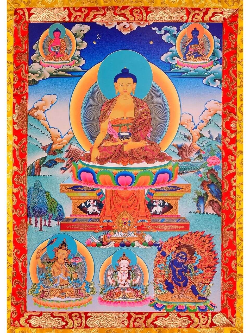 Thangka Shakyamuni Buddha Gautama Repro Kunstdruck 2 Im