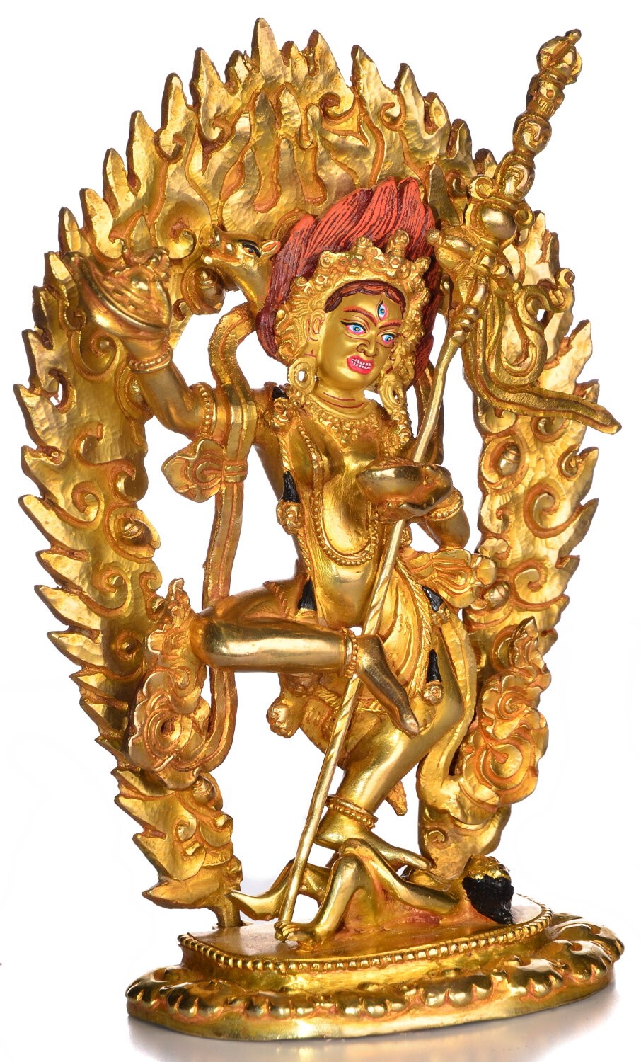 Vajravarahi 20 cm vollfeuervergoldet Buddha Statue
