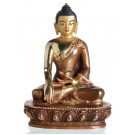 Akshobhya / Shakyamuni 13,5 cm teilfeuervergoldet Buddhastatue