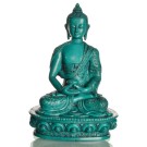 Amitabha Buddha Statue Resin 19 cm türkis