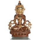 Amitayus 21 cm teil-feuervergoldet Buddha Statue