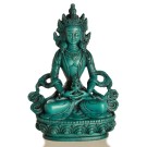 Amitayus 15,5 cm Buddha Statue Resin türkis