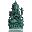 Avalokiteshvara - Chenresig Resin 9,5 cm türkis