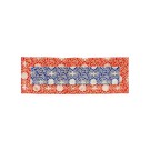 Altardecke  40 x 120 cm blau-rot