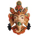Ganesha Maske  Resin  - 13,5 cm bemalt