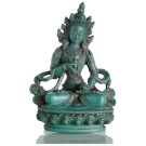 Vajrasattva 15,5 cm Buddha Statue Resin türkis