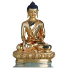 Akshobhya / Shakyamuni 18 cm vollfeuervergoldet Buddhastatue