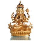 Avalokiteshvara Chenresig 22 cm vollvergoldet Buddha Statue  4