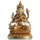 Avalokiteshvara Chenresig  30,5 cm vollvergoldet 