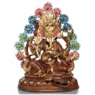 Ganesha 28,5 cm teilfeuervergoldet