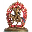 Gesar of Ling Statue 31 cm teilfeuervergoldet