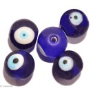  Glasperlen blue eye 11mm - 6 Perlen