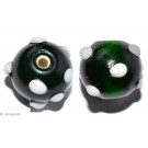  Glasperlen grün 20mm - 2 Perlen 