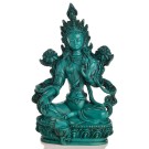 Grüne Tara Statue 20 cm Resin türkisgrün