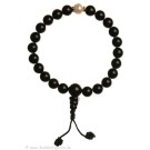 Hand-Mala schwarzer Onyx mit Perlen