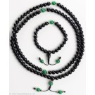 hand mala black onxy jade