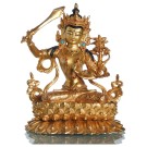Manjushri 22 cm vollfeuervergoldet 4
