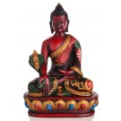 Medizinbuddha  Buddha Statue  bemalt braun 13,5 cm