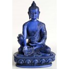 Medizinbuddha 13,5 cm Buddha Statue blau