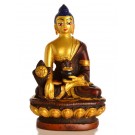 Medizinbuddha 11,5 cm Buddha Statue bemalt golden