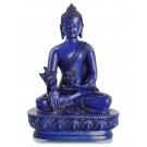 Medizinbuddha 13,5 cm Buddha Statue blau 2
