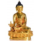 Medizinbuddha 20 cm voll feuervergoldet Buddha Statue