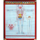 Tibetischer Medizin Yoga Thangka Nr. 5 - 40 x 48cm