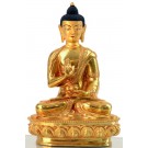 Amoghasiddhi 20 cm voll feuervergoldet Buddha Statue